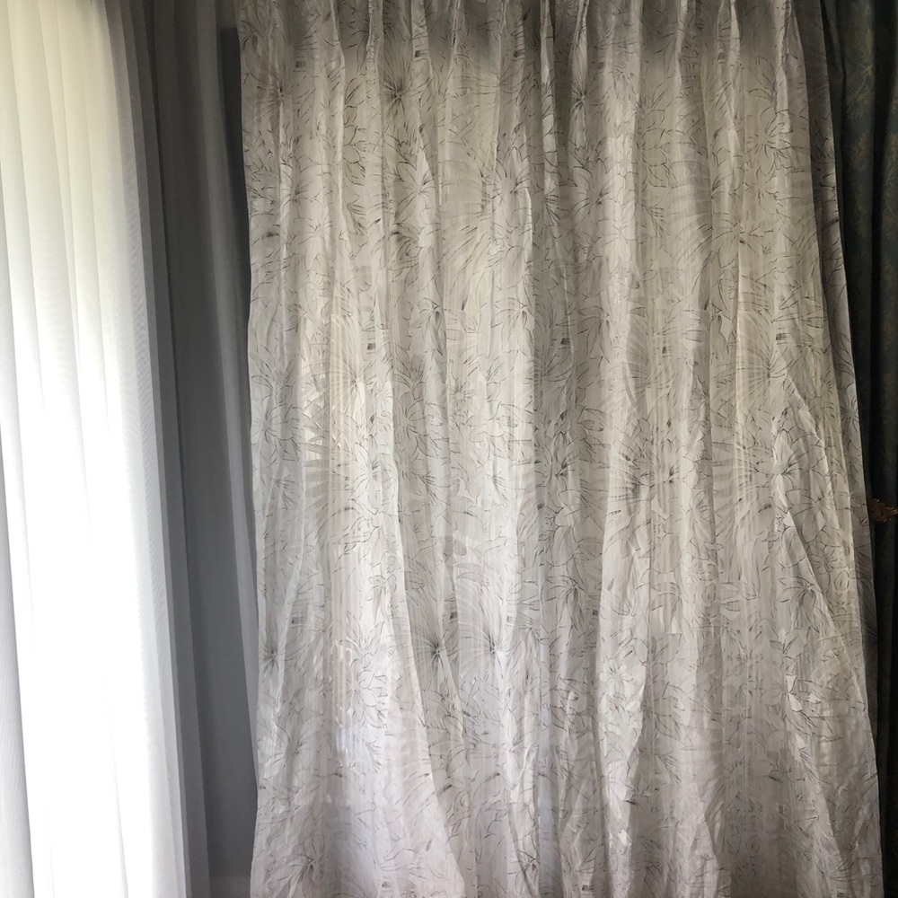 Set Of 2 Semi Sheer Panels, 48”x88”,Excellent